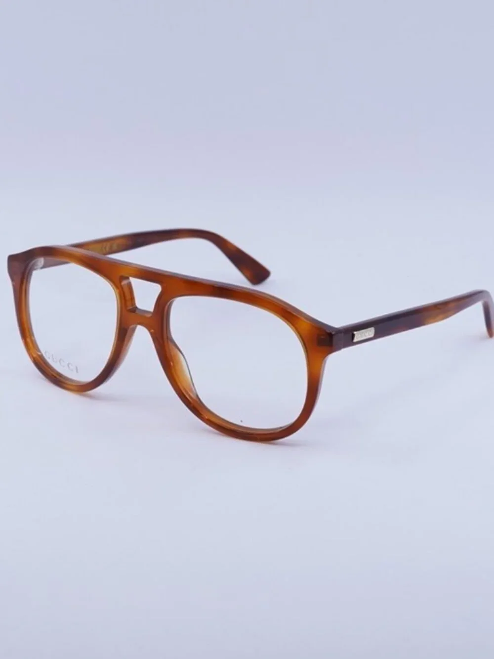 Gucci GG1320O 002 Eyeglasses Blonde Havana 54mm Aviator Frame